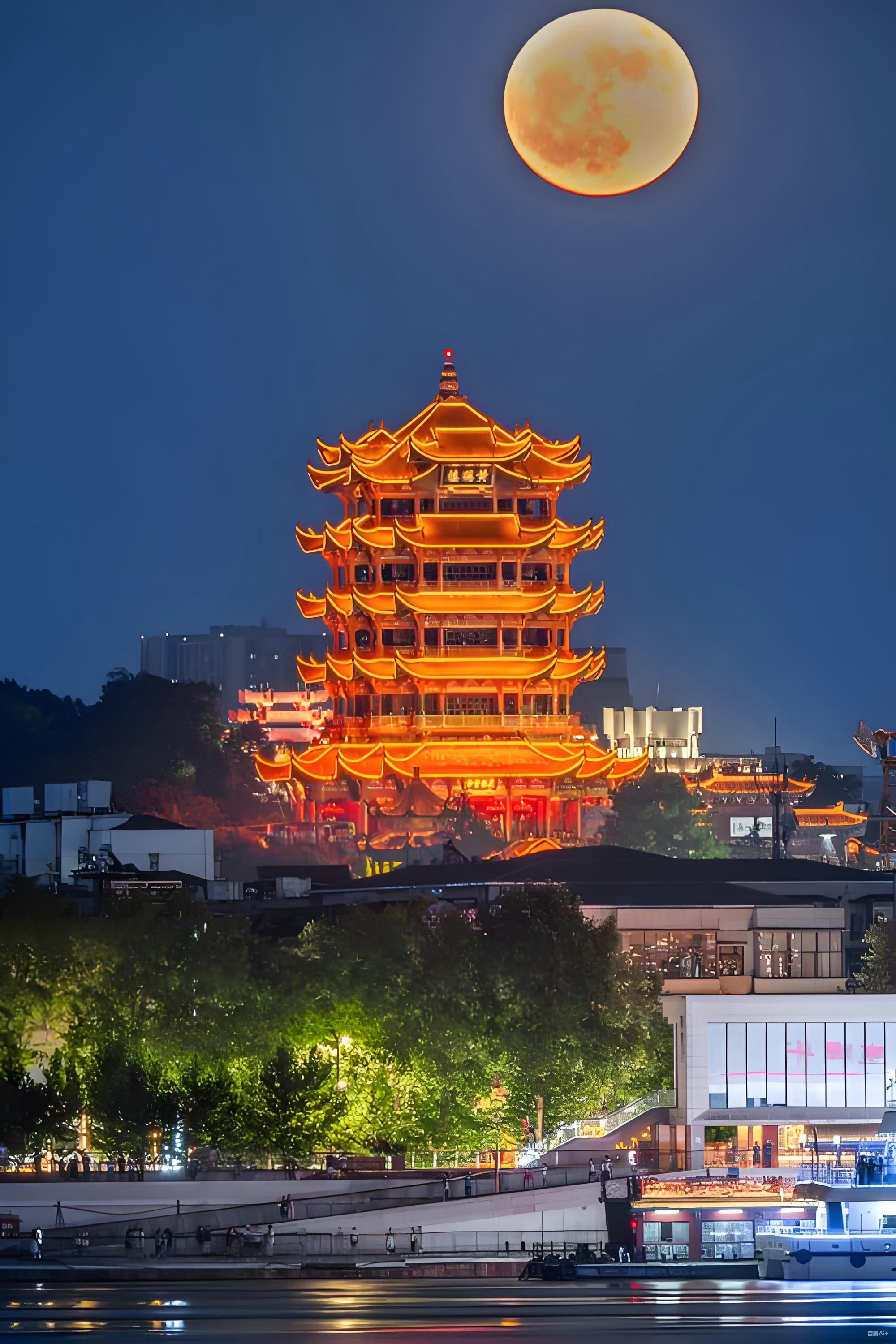 《黄鹤楼灯亮起的时候》-散文-徐迅